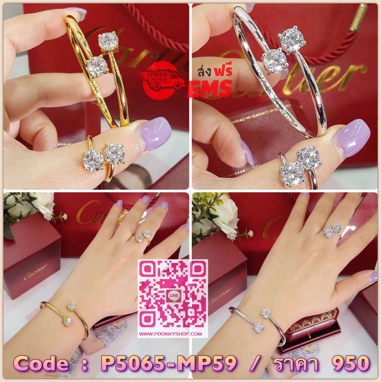 Super Hi-End Quality !!!! เซตแหวน + กำไลงานเพชรพรีเมี่ยม CZ เพชรโคลนนิ่งเหมือนเพชรแท้มากๆค่ะ รุ่นนี้เพชรคัดเกรด 6A รุ่นนี้กำไลขนาด 3 กะรัต แหวนขนาด 3 กะรัต เพชรคัด ขาว ใส เหลี่ยมเพชรเหมือนเพชรแท้เป๊ะคะ ตัวเรือนชุบ 5 ไมครอน ชุบทองหนาอย่างดีค่ะ งานเกรดเดียว