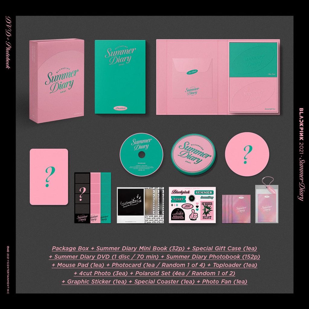 พร้อมส่ง BLACKPINK - BLACKPINK 2021 SUMMER DIARY DVD + Ktown4u Gift