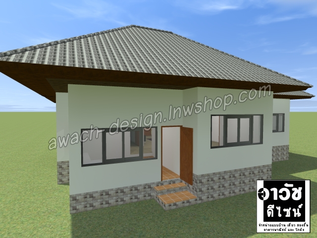 B112 แบบบ้านชั้นเดียว 3 ห้องนอน