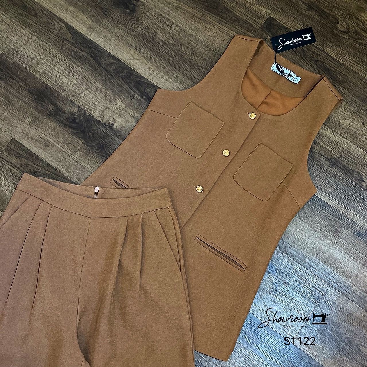 ชุดเซทแฟชั่น ชุดเซ็ทผ้าดีมาก บุซับ อัดกาว เสื้อ+กก.ขายาว ตัวเสื้อคัตติ้งเนี้ยบ