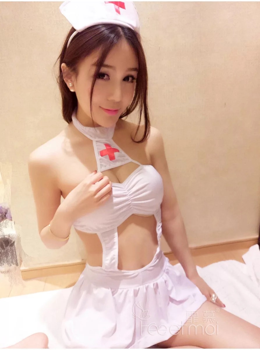 ชุดเดรสขาว นางพยาบาลสีขาว แต่งเว้า สวยเปรี้ยวเซ็กซี่มากๆคะ สำเนา
