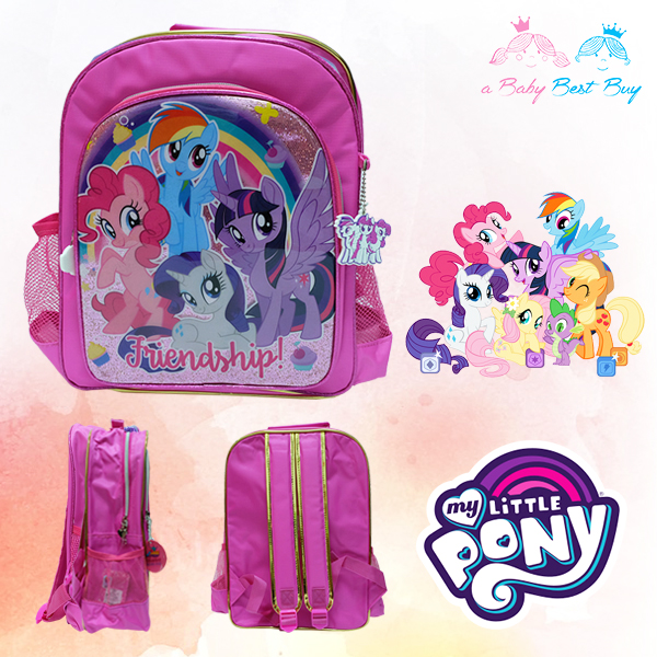 ฮ 'My Little Pony Backpack - กระเป๋าเป้สะพายหลัง ลายมายลิตเติ้ลโพนี่ กระเป๋านักเรียน ของแท้ ลิขสิทธิแท้ (13 นิ้ว)