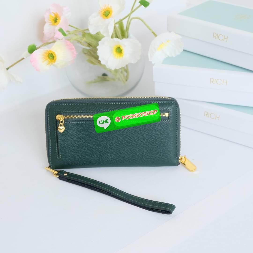 KEEP • Super Rich Collection 8 ( Long Wallet )• กระเป๋า สตางค์ขนาดยาว ซิปรอบ ภายใน จุของคุ้ม ใส่บัตร ใส่มือถือ มีช่องใส่เหรียญแยกอีกด้าน ใส่แบงค์พันได้ไม่ต้องพับ ใบจริงสวยมาก ได้ไปรับทรัพย์ทวีคูณแน่นอนค่ะ Don’t miss !!