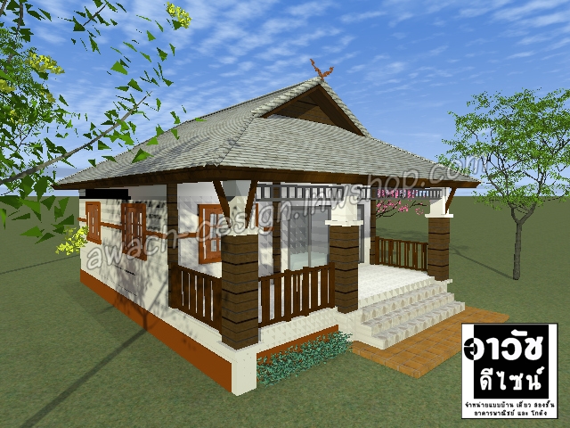 C0310 แบบบ้านพักอาศัย 1 ชั้น 3 ห้องนอน