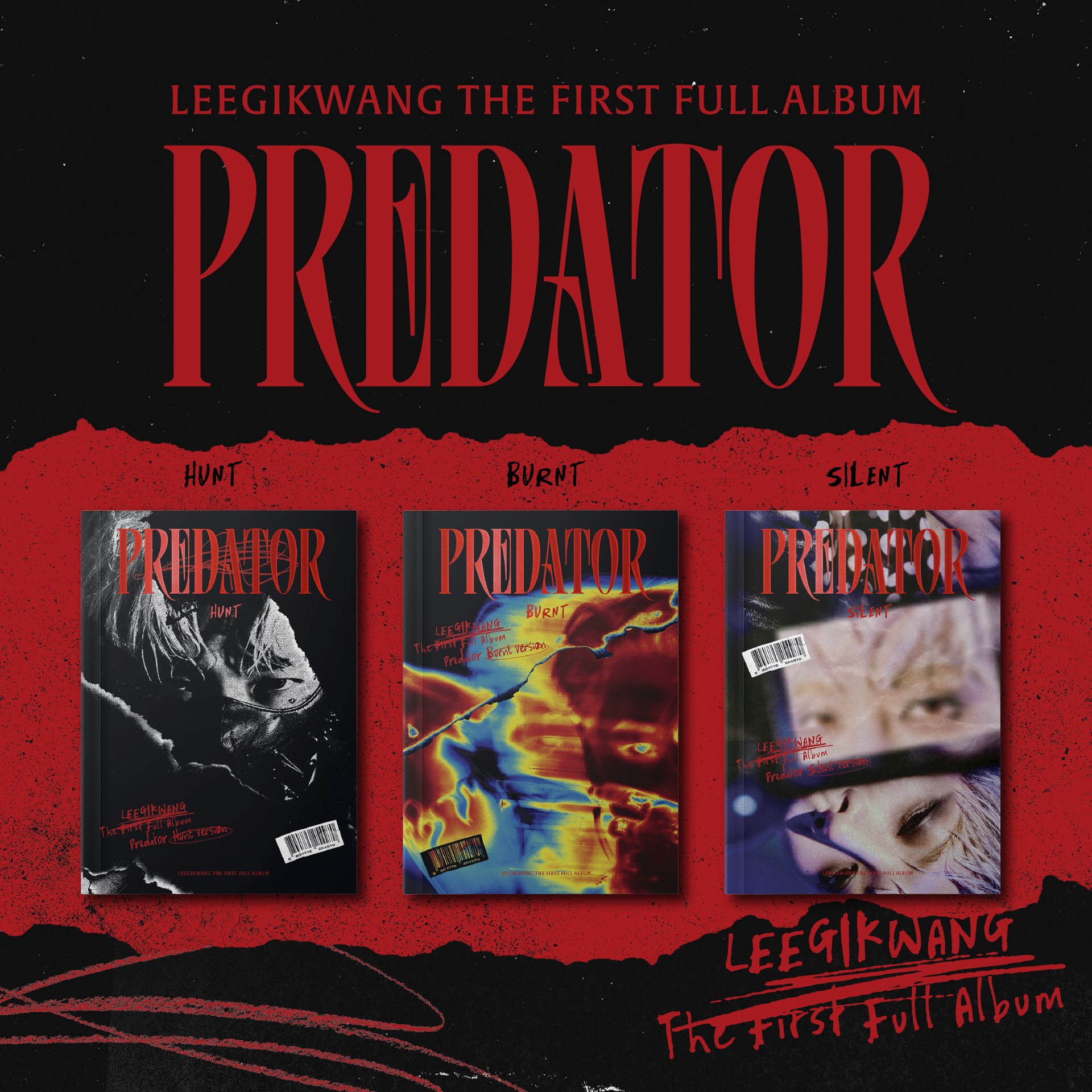 LEE GI KWANG 1st Album - Predator (Random Ver.)