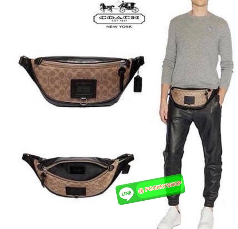 Coach 40345 Rivington Belt Bag In Signature Canvas สายแฟต้องร้องว้าว “ลายมีอยู่ทั่วไป…แต่ลายที่มี C อยู่ด้วย ใครเห็นก็รู้ว่า ‘เท่แบบ Coach’” Coach Charter Belt Bag ลาย C สุดเก๋ ทรงโค้งครึ่งวงรี คาดอกได้เท่ คาดเอวก็เก๋ ใครใส่ก็หล่อดูดี มีเอกลักษณ์เฉพาะตัว!
