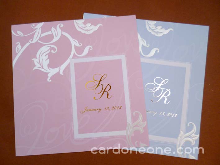 การ์ดแต่งงานวินเทจลายเถาวัลย์