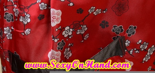 ชุดคลุมนอน ชุดคลุมตัวยาว ผ้าไหมแท้ สไตล์กิโมโน สีแดง-ดำ ใส่ได้ทั้ง2 ด้าน ใน-นอก เนื้อผ้านุ่มลื่น ได้ทั้งหญิงและชาย ขนาด Free size