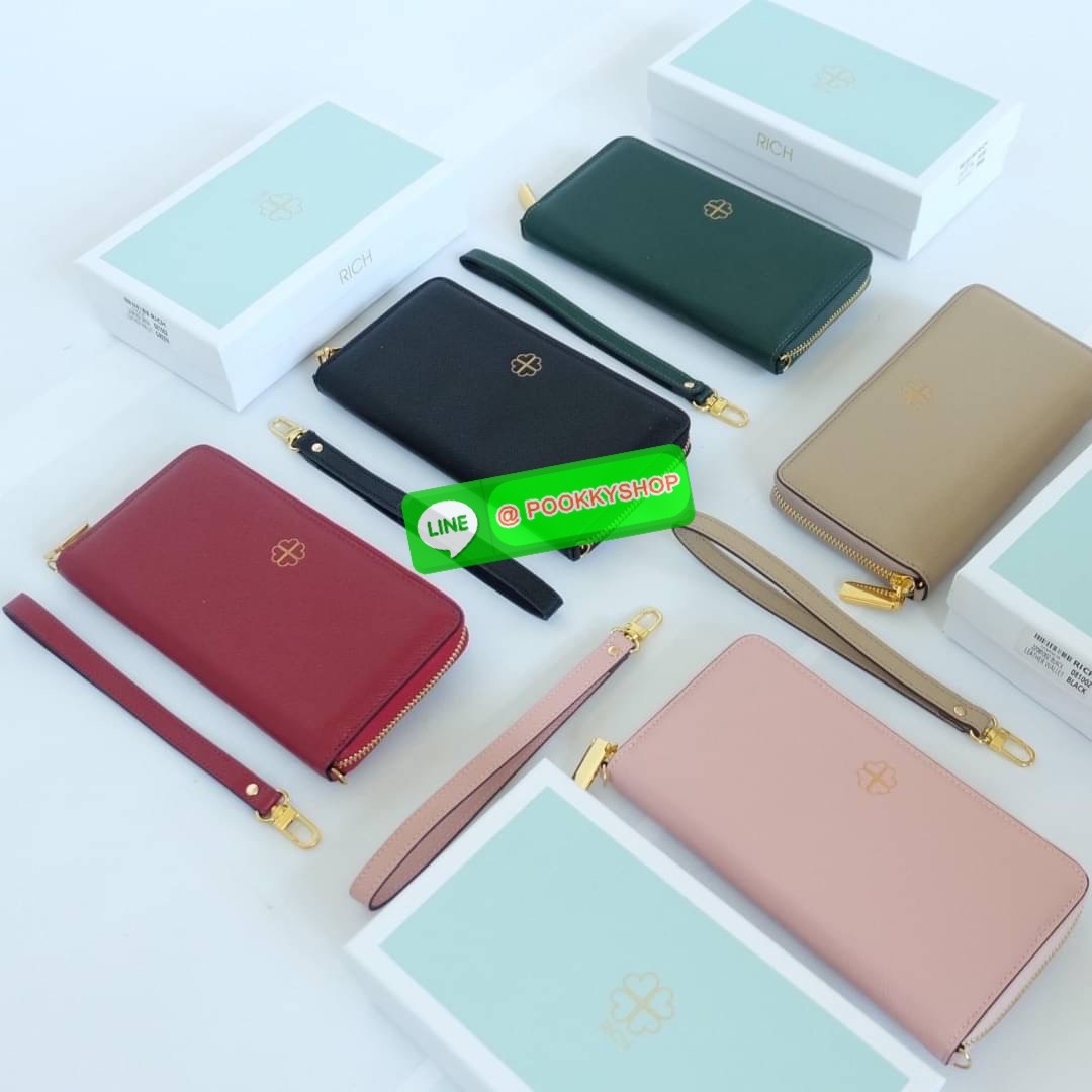 KEEP • Super Rich Collection 8 ( Long Wallet )• กระเป๋า สตางค์ขนาดยาว ซิปรอบ ภายใน จุของคุ้ม ใส่บัตร ใส่มือถือ มีช่องใส่เหรียญแยกอีกด้าน ใส่แบงค์พันได้ไม่ต้องพับ ใบจริงสวยมาก ได้ไปรับทรัพย์ทวีคูณแน่นอนค่ะ Don’t miss !!