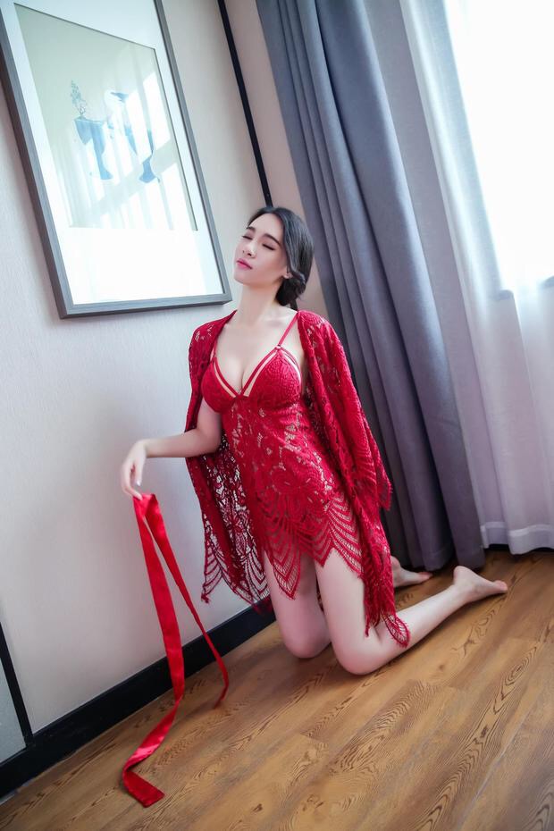 ชุดนอนเซ็กซี่ ชุดนอนแต่งลูกไม้ฉลุสีแดง สวยเซ็กซี่มากๆคะ