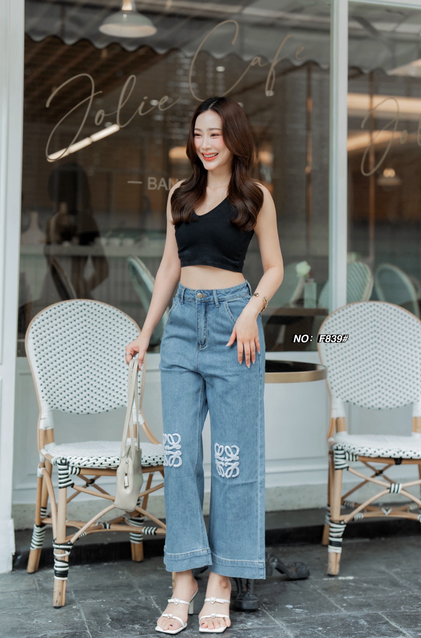 กางเกงแฟชั่น No. RGF839# -กางเกงยีนส์ขา9ส่วน ทรงมาใหม่คะ ทรงนี้ปีนี้มาแรงมากค่ะ ปลายขาเย็บ