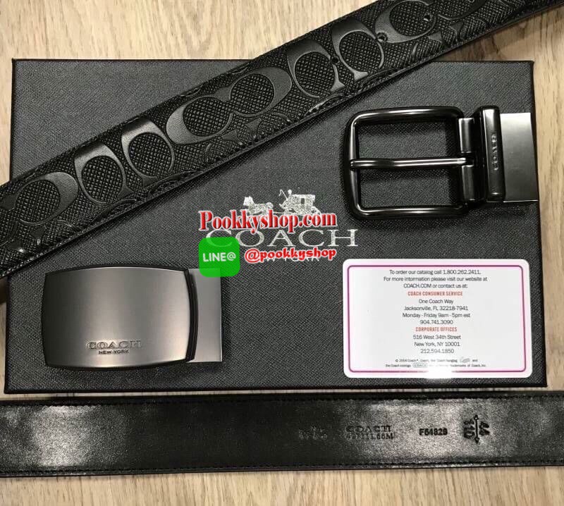 ห้ามพลาดเซทสุดคุ้ม ซื้อ1ได้ถึง2! NEW ARRIVAL! COACH BELT VALUE PACK BOX SET เซทเข็มขัด 2in1 Limited Edition จาก Coachในเซทมีหัวเข็มขัด2แบบ2สไตล์สวยน่าใช้ สายเข็มขัดสามารถกลับด้านใช้ได้2ด้านมี2ลายให้หนุ่มๆสลับใช้ได้ถึง4แบบในเซทเดียวไม่จำเจ สายเข็มขัดปรับระ