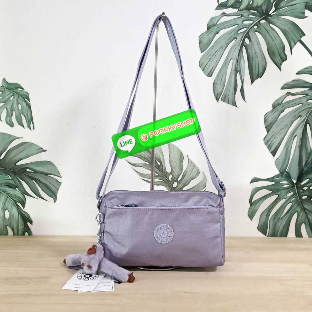 KIPLING Monkey program K16217 Seoul up sling bag รุ่น 3 ซิป สะพายข้าง ขนาดเล็กทรงสี่เหลี่ยมผืนผ้า วัสดุ Nylon 100% หลากหลายฟังก์ชั่นใช้งาน ครบครันในใบเดียว