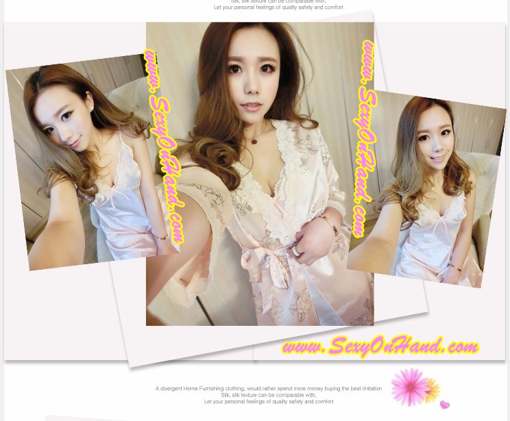 เซ็ทชุดคลุมนอน +ชุดนอนสายเดี่ยว ผ้าไหม สีส้มโอรสอ่อน ๆ ลายปริ้นท์ดอกสีเทา สไตล์คุณหนู หรูๆ เนื้อผ้าและงานเย็บเกรดพรีเมี่ยม นุ่มลื่น ใส่เย็นสบาย สวย คลาสสิคมากๆคะ เซ็ทนี้่คุ้มค่าสุดๆเลยจร้า .. Free Size