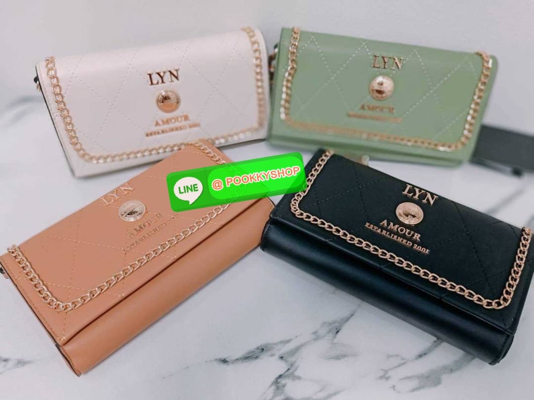Lyn กระเป๋าสตางค์ สะพายข้าง คอลเล็คชั่นใหม่ สายสะพายสามารถถอดออกได้นะคะ