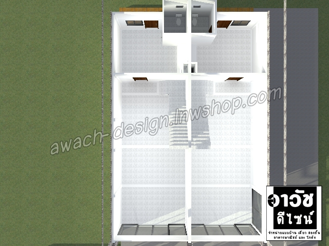 C0324 แบบอาคารพาณิชย์ 2 ชั้น 4 ห้องนอน