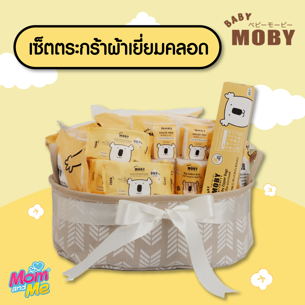 Moby Set ตระกร้าผ้าเยี่ยมคลอด