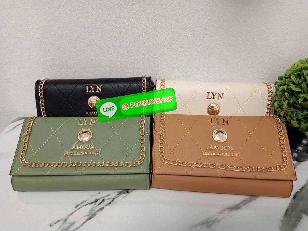 Lyn กระเป๋าสตางค์ สะพายข้าง คอลเล็คชั่นใหม่ สายสะพายสามารถถอดออกได้นะคะ