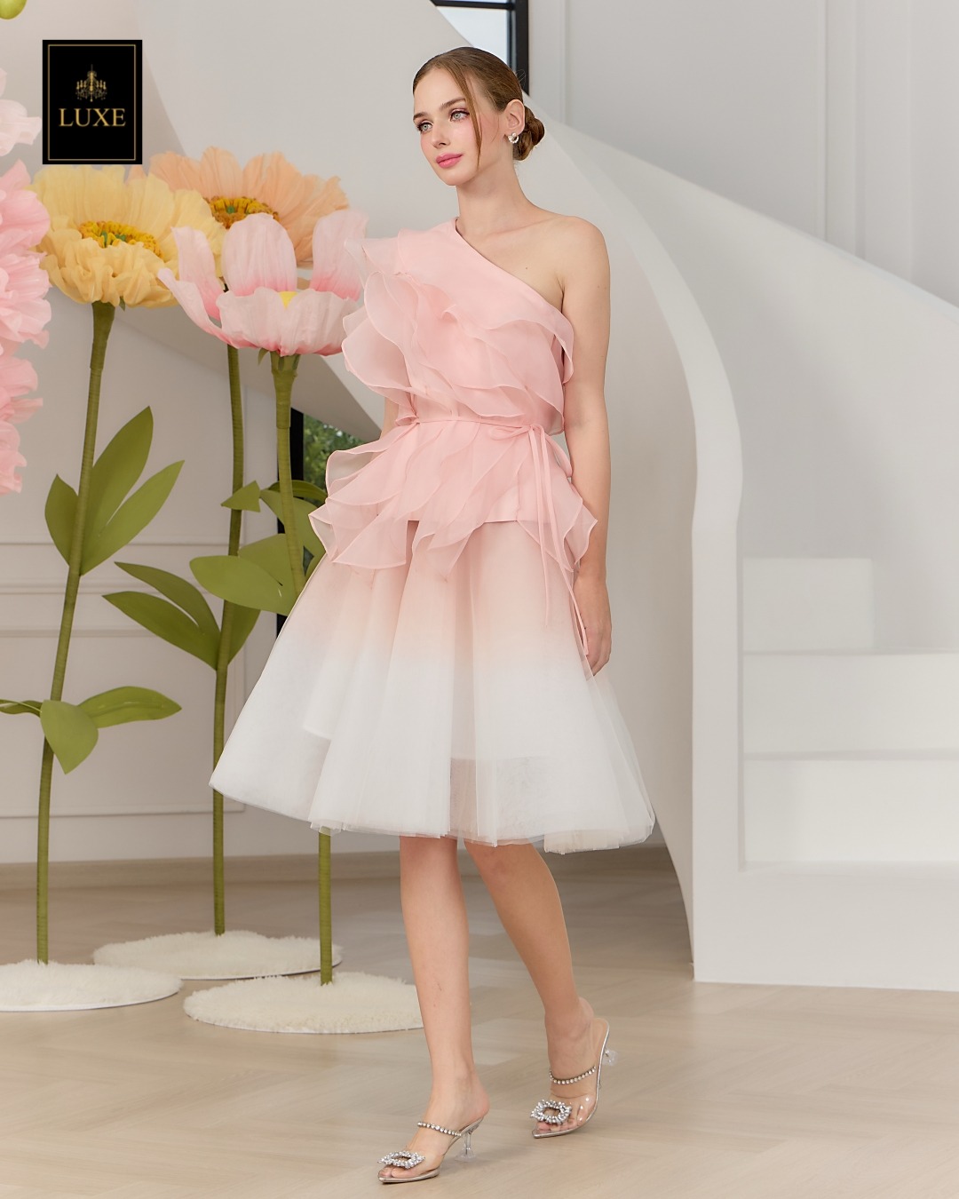 เสื้อแฟชั่น เสื้อแขนกุดไหล่เดียว