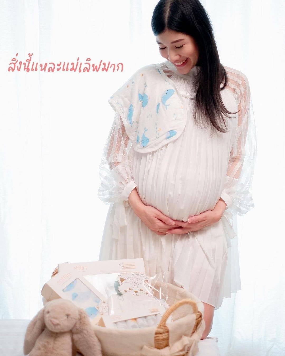 Sofflin ผ้าพาดบ่า 2 in 1 แบบไม่หล่นพื้น(แพ็ค 2ผืน)