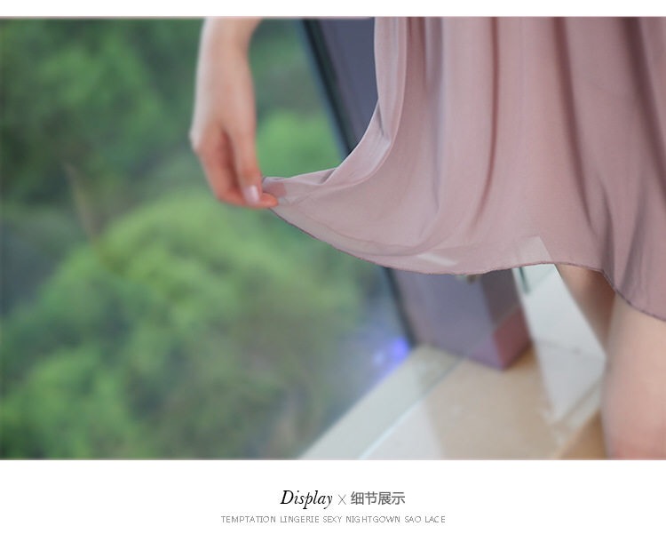 ชุดเดรส ชุดนอน ลูกไม้ ซีทรู สีนูทกะปิ เนื้อผ้าลูกไม้สวยหรู งานสวย เซ็กซี่มากคะ