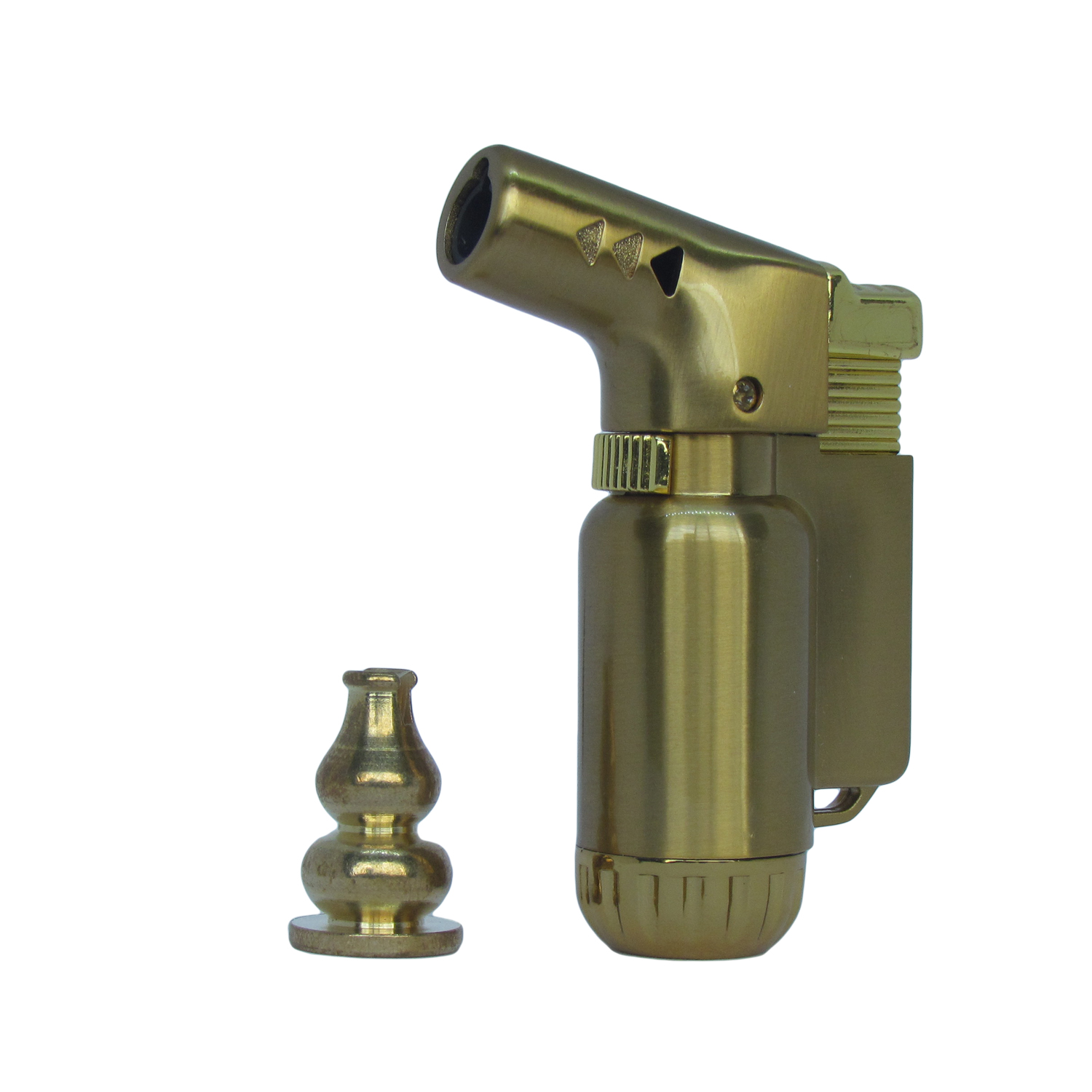 ชุดไฟแช็คไอพ่น ไฟฟู่ หัวพ่น คุณภาพสูง + ที่ปักธูป ที่จุดธูป ที่วางธูป 2 In 1 ทำจากทองเหลืองแท้ ทนทาน ไม่ลอก ไม่ดำ ไม่เป็นสนิม