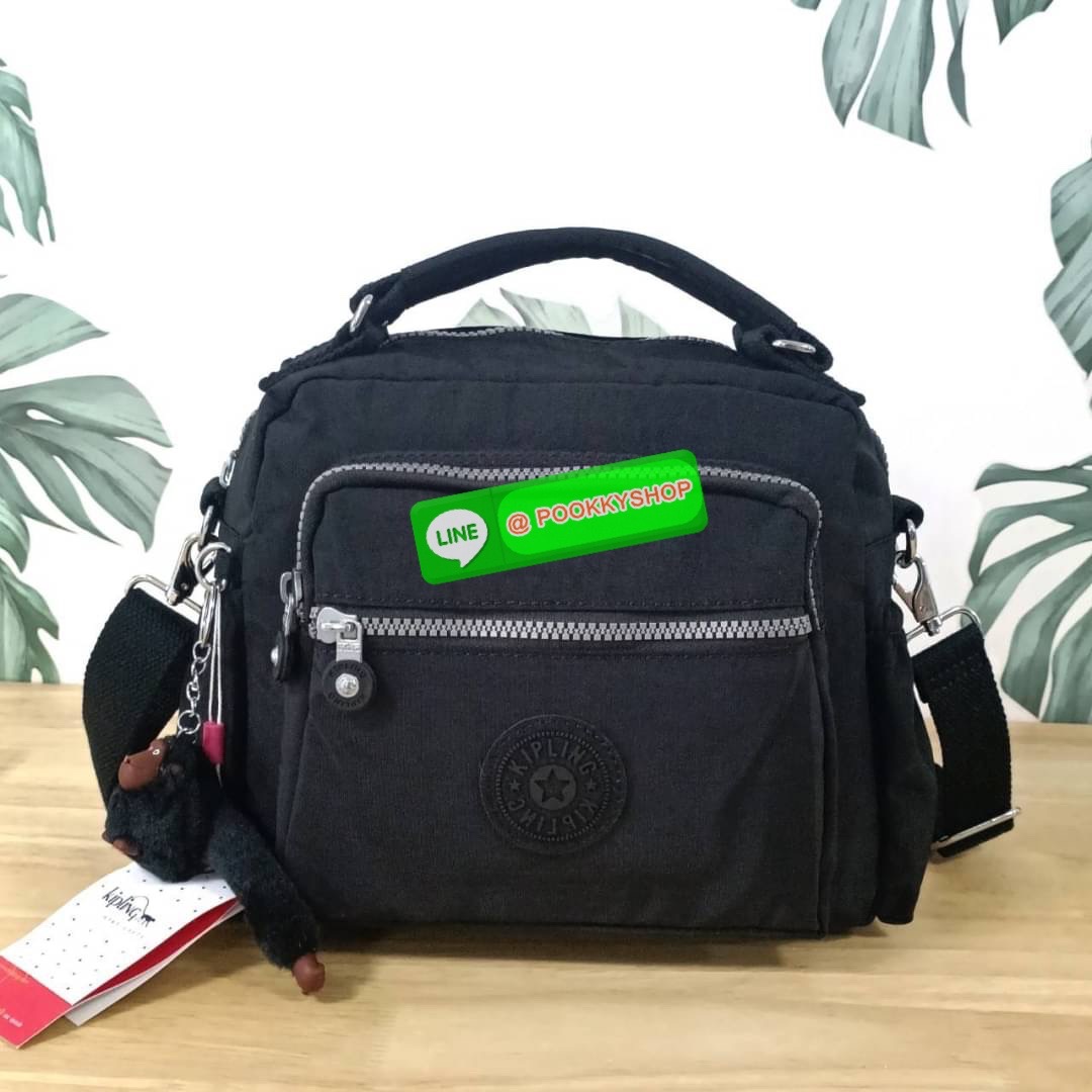 KIPLING Square Handbag & Shoulder bag กระเป๋าถือหรือสะพายข้าง ขนาดกลาง วัสดุ Polyester 100%