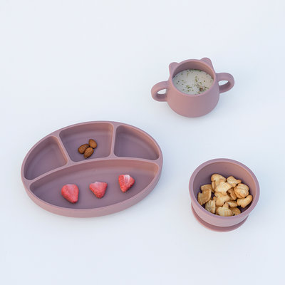 Bluemama จานพรีเมี่ยมซิลิโคนฐานดูด