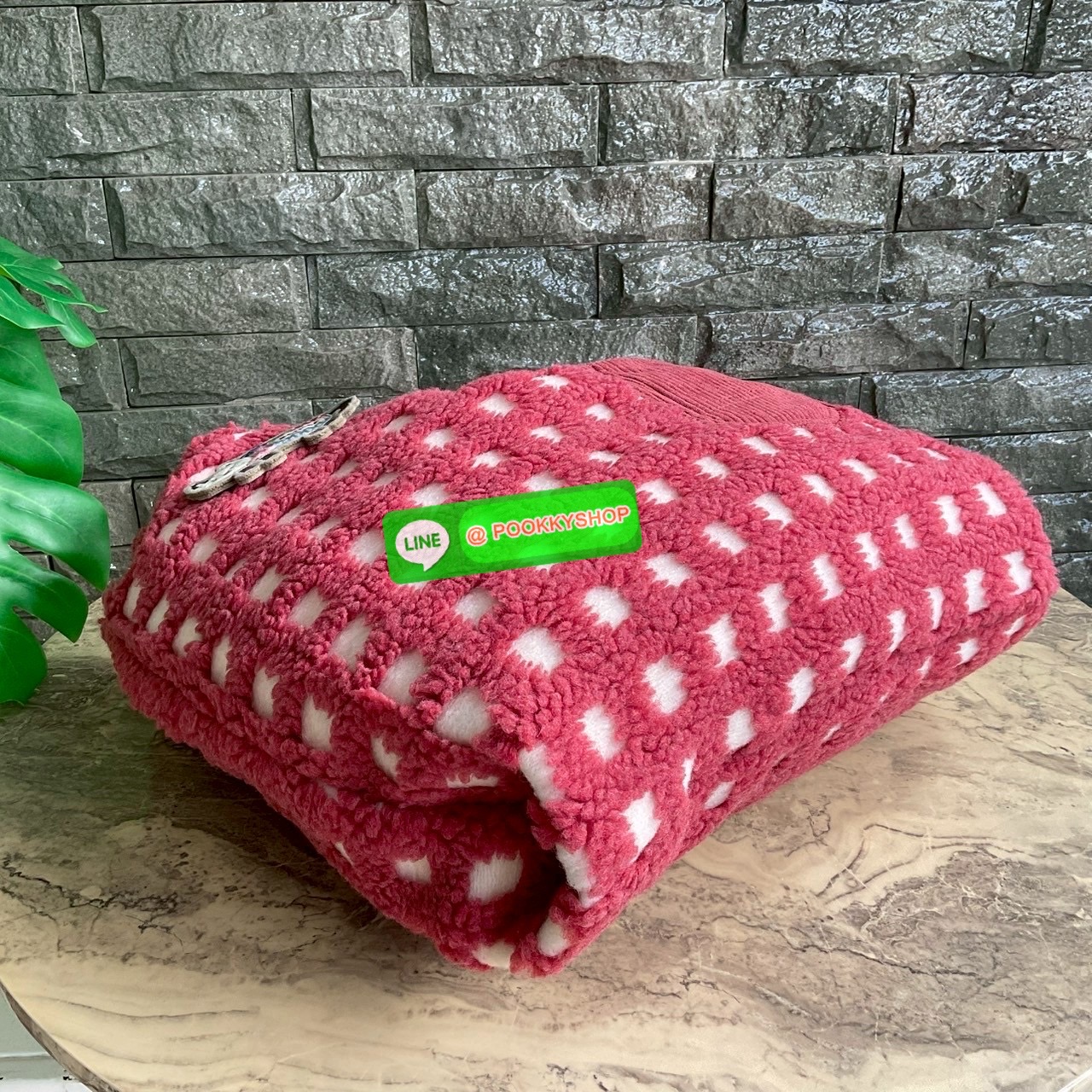 Japanese Kusuguru Woolen Polka Dot Cat Brooch Handbag Hand Bag Can Be Worn on One Shoulder Shopping Bag Work Clothing กระเป๋าถือลายจุดแมว Kusuguru ขนสัตว์ญี่ปุ่น ผิวสัมผัสจับนุ่มมือ 💕 แถมฟรีเข็มกลัดรูปแมว