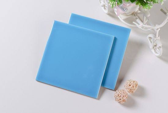 4"x4" Ceramic : Matte Blue (สีฟ้าผิวด้าน) / แผ่น