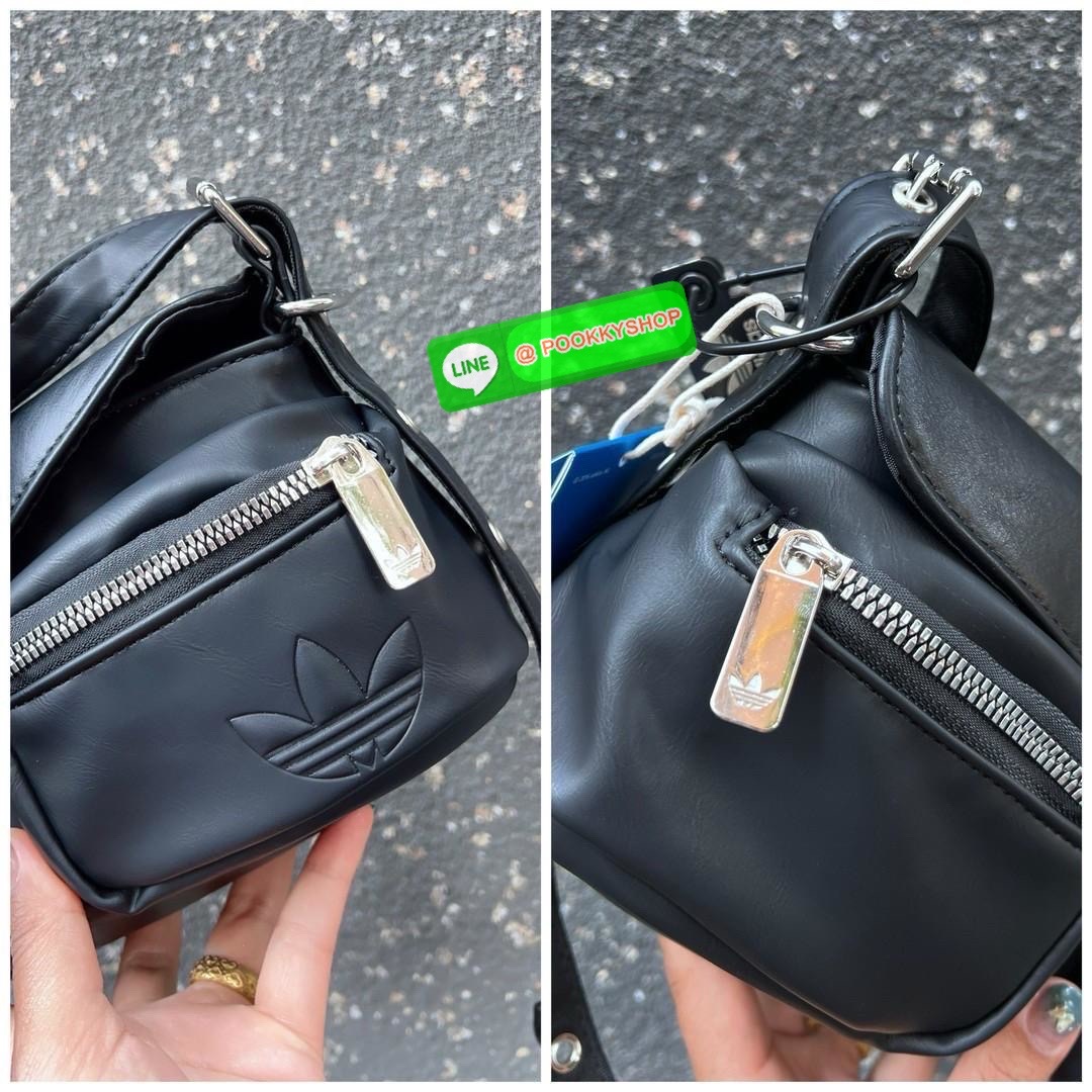 ADIDAS ORIGINALS HOBO LEATHER SHOULDER BAG 🔖พร้อมส่ง! กับกระเป๋าแนวสตรีทที่ออกแบบให้ใช้งานได้ทุกโอกาศ ดีไซด์เก๋ ถูกใจสาวๆกันเลบทีเดียวค่า 🔖หนังแท้หนานิ่ม เนื้อแมทอย่างดีสวยมากๆ อะไหล่เงิน ด้านหน้าเป็นช่องซิปสำหรับใส่ของจุกจิก เปิด-ปิดกระเป