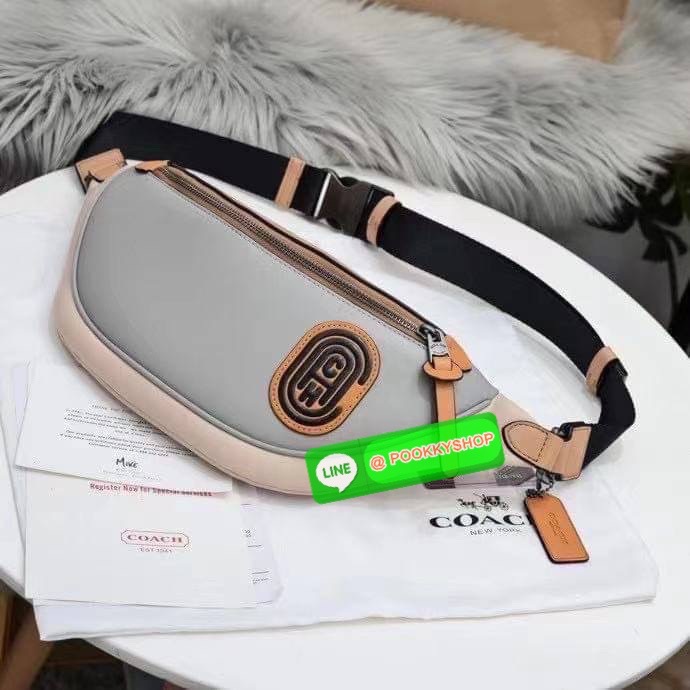 Coach 962 Rivington Belt Bag in Signature Canvas with Coach Patch
