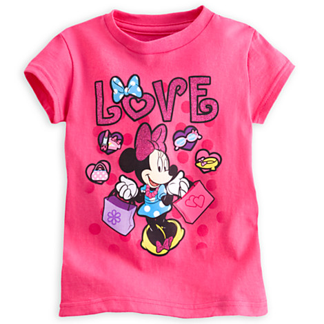 z เสื้อเด็ก ลายมินนี่เม้าส์ Minnie Mouse Glitter Tee for Girls (12-18month)