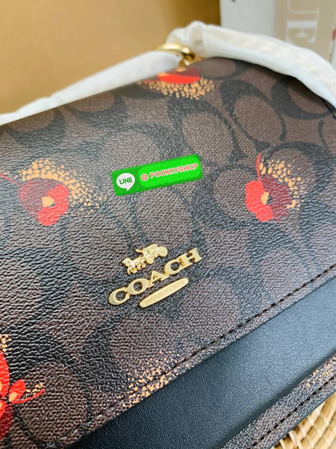 💥NEW IN💥 🌈สวยมากๆ อยากให้ได้ไปจริงๆจ้าา😘COACH KLARE CROSSBODY IN SIGNATURE CANVAS WITH POP FLORAL PRINT ((C5797)) พร้อมส่งที่ไทย สวยมากๆค่ะ🌺