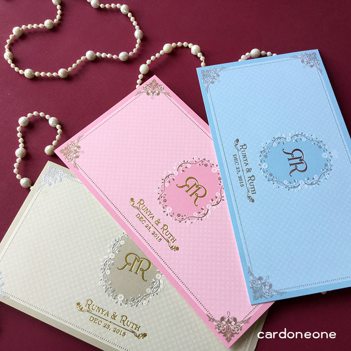 การ์ดงานแต่งสีพาสเทล