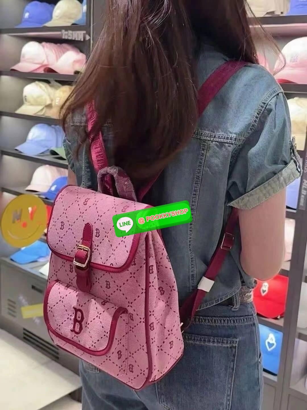 กระเป๋าเป้ NY MLB สะพายข้าง ผ้าแคนวาส สายสปอร์ตปรับระดับได้