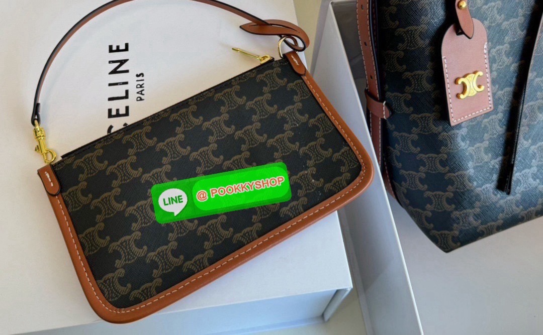 Celine Triomphe Tote Handbag / Celine Tote Bag / Celine Delightful Monogram Tote