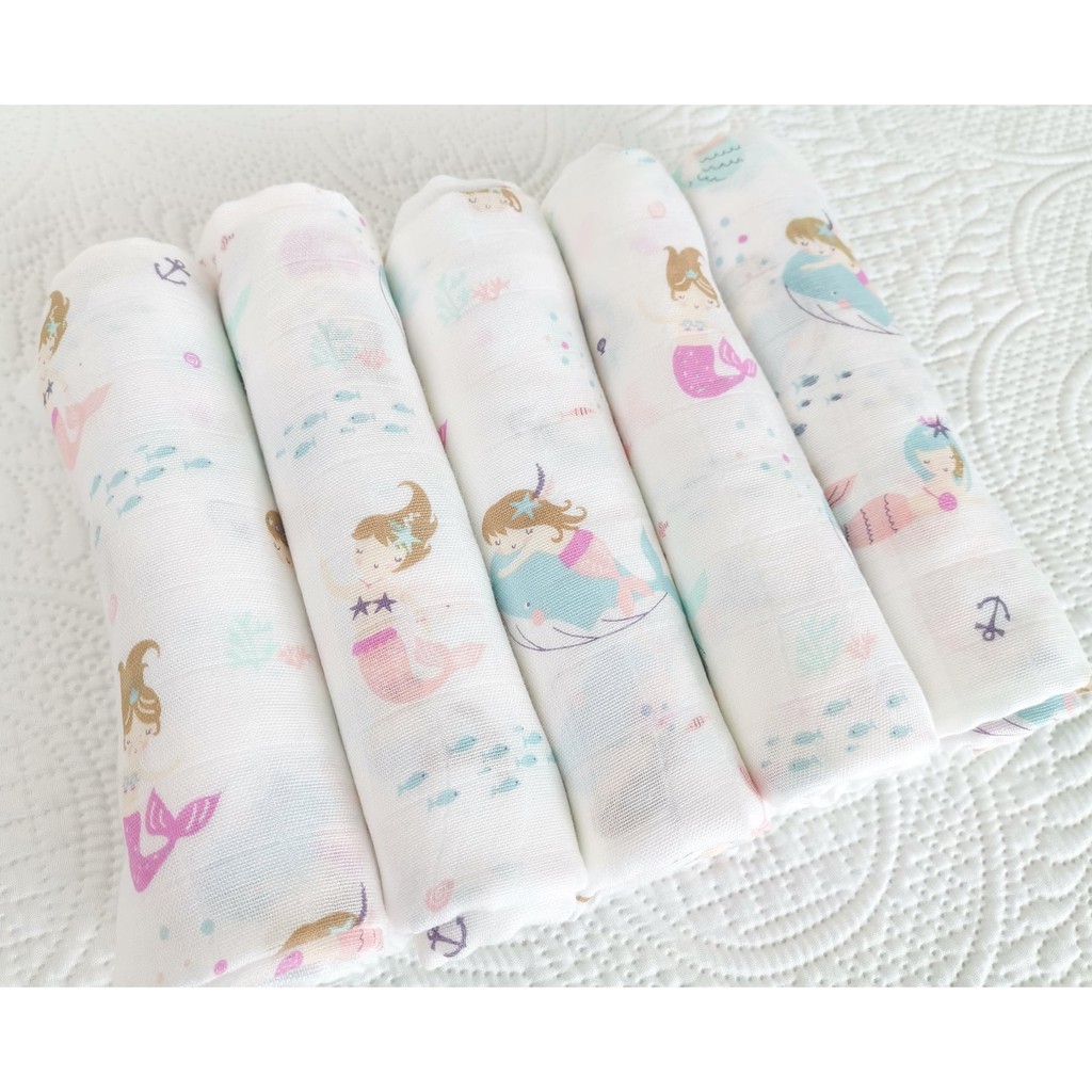 Sofflin ผ้าอ้อมใยไผ่ ผ้าอ้อมมัสลิน ผ้าห่อตัวเด็ก เนื้อนุ่ม ขนาด 76*76 cm (30 นิ้ว)