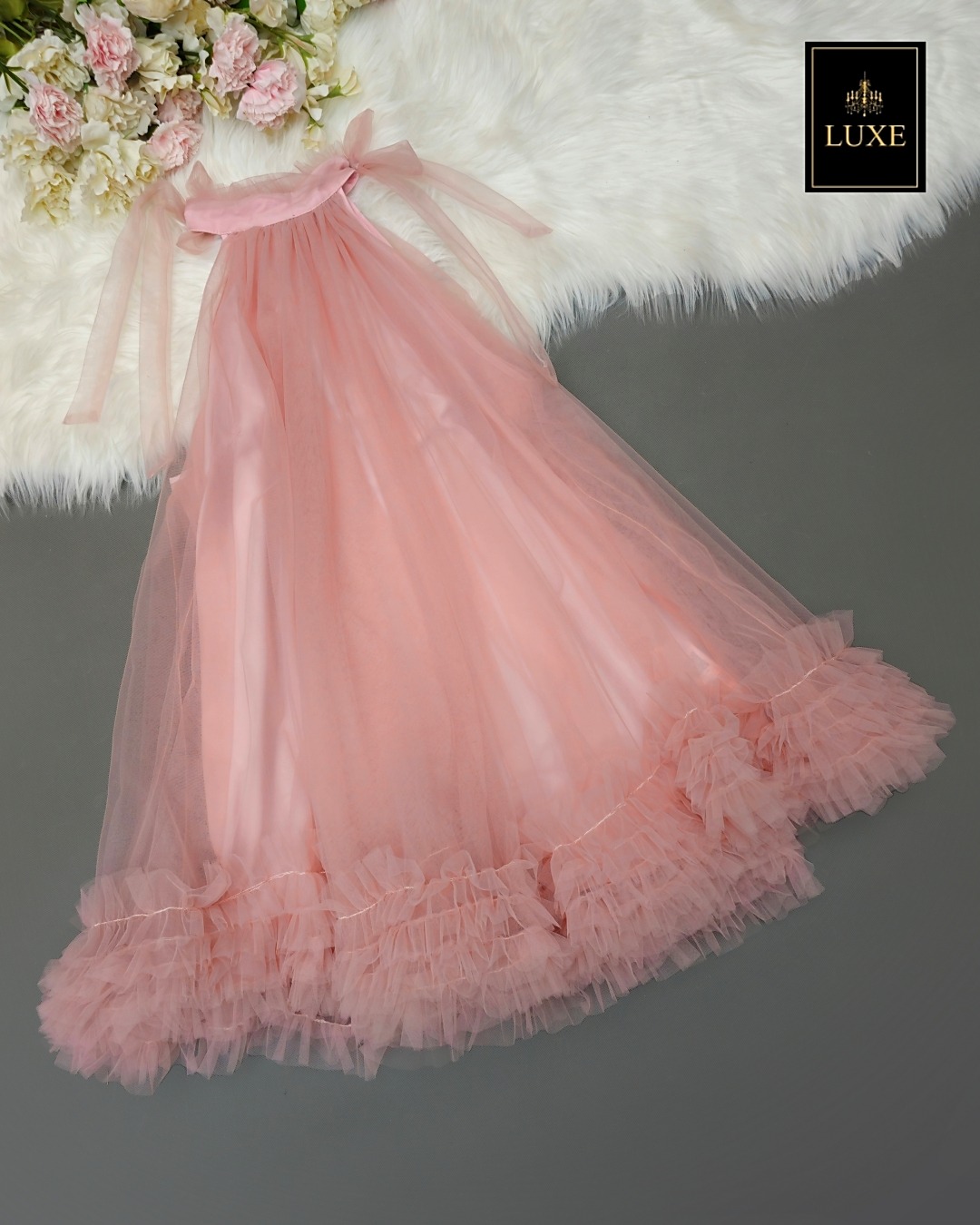 เดรสแฟชั่น เดรสเสื้อคอกลมแขนกุด กระโปรงบานทรงวงกลม