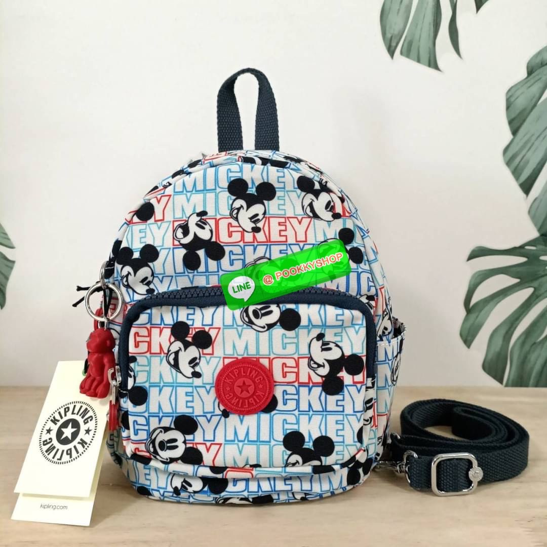 KIPLING Basic Mini Backpack กระเป๋าเป้ใบเล็กกระทัดรัด ขนาดมินิ วัสดุ Nylon + ซับใน Polyester มีหูหิ้ว สามารถสะพายข้าง หรือ สะพายหลังได้ -ช่องซิปหน้า -ด้านข้างมีช่องของเล็กน้อย หรือ ใส่ขวดน้ำใบเล็กทั้ง 2 ด้าน -ซิปหลัก โล่งกว้าง มีสายคล้องพวงกุญแจ พร้อมช่อง