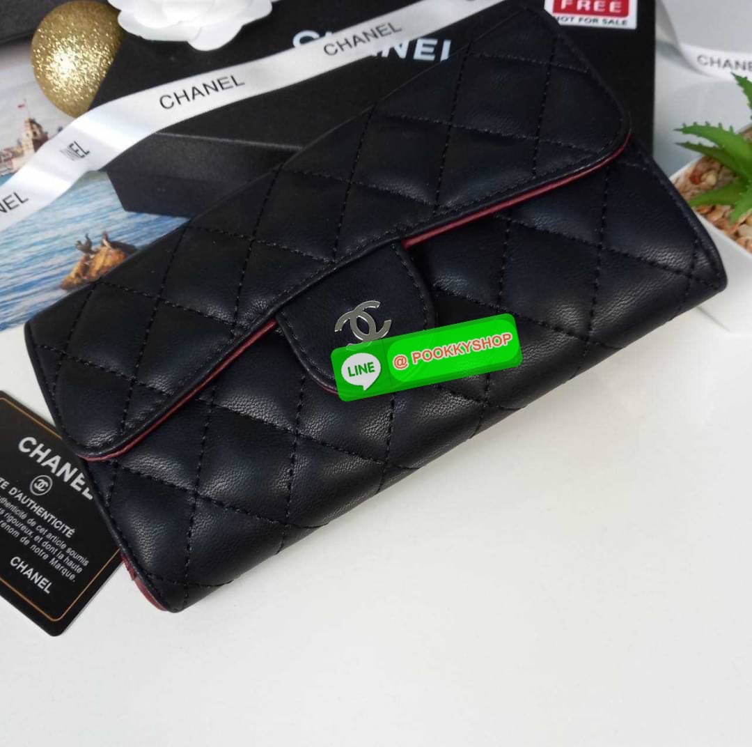 CHANEL ZIP LONG WALLET (CH366) VIP GIFT WITH PURCHASE (GWP) พรีเมี่ยมกิ้ฟ Limited Edition จาก CHANEL Duty Free **กระเป๋าสตางค์ใบยาว แบบพับ 3 ตอน ใช้งานแบบจุใจมาก ทรงสวย หรูหราอย่างมีระดับ ขนาดเหมาะมือ หยิบจับง่าย ภายในมีช่องใส่บัตร ธนบัตร และสามารถใส่เหรี