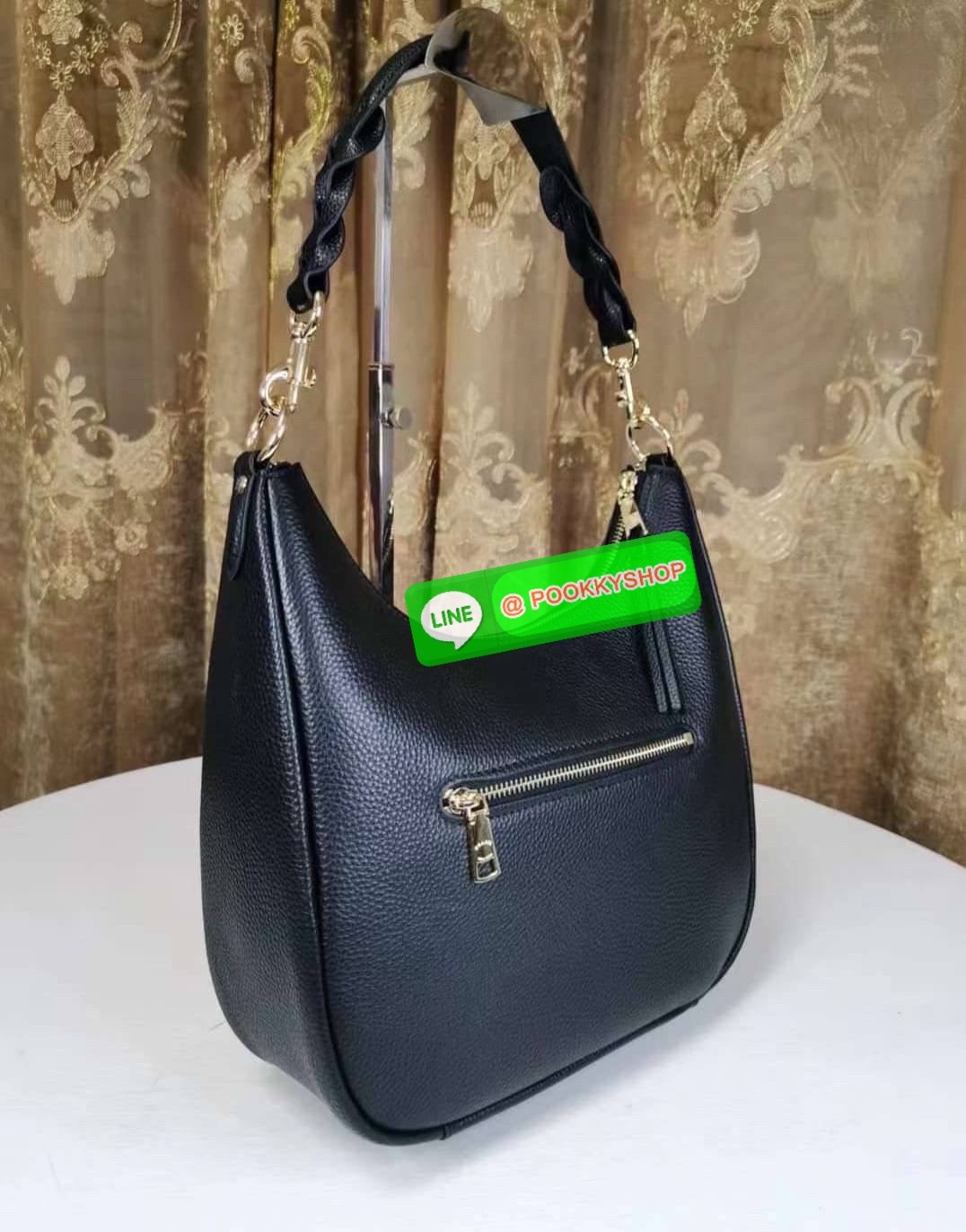 Coach C9190 Jules Hobo Shoulder Crossbody bag Refined pebble leather Inside zip and multifunction pockets Zip-top closure, fabric lining Detachable handle with 11" drop Outside zip pocket