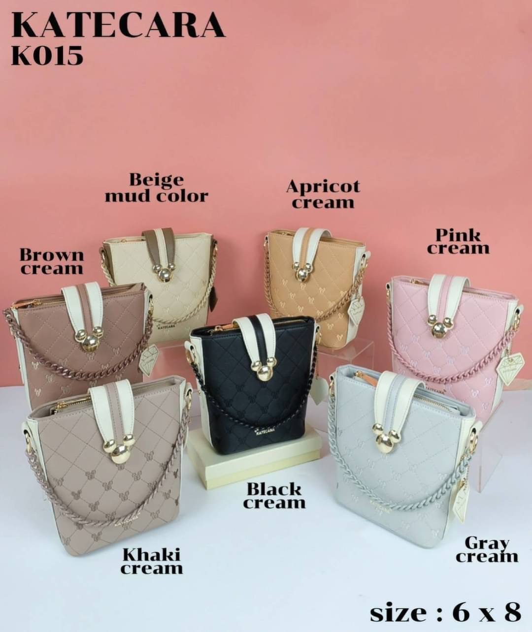 ว๊าวววๆๆ สวยมาก แบรนด์แท้ KATECARA ทรงถัง หน้ามิกกี้ มี2 สาย งานสวยมากๆ คะ