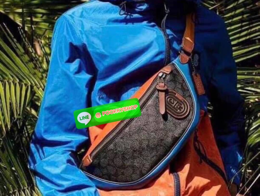 Coach 962 Rivington Belt Bag in Signature Canvas with Coach Patch