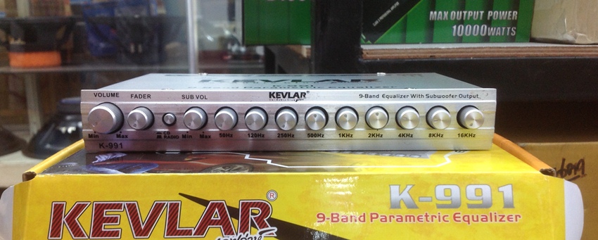 ปรีแอมป์รถยนต์ 9 แบนด์ ยี้ห้อ KEVLAR รุ่น K-991