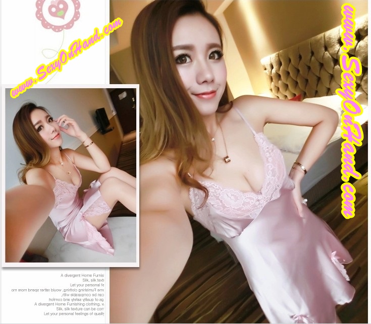 ชุดนอนผ้าไหม ชุดนอน ผ้าไหม งานเกรด AAA สีชมพูอ่อน สวยหรูไสตล์คุณหนูหรูๆ แต่งลูกไม้ช่วงขอบอก ปลายแต่งริบบิ้นและลูกไม้ แบบคลาสสิคมีระดับมากๆคะ