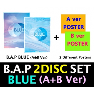 [SET] BAP 7TH SINGLE ALBUM - BLUE(A+B) 2CDS + 2 DIFFERENT POSTERS
