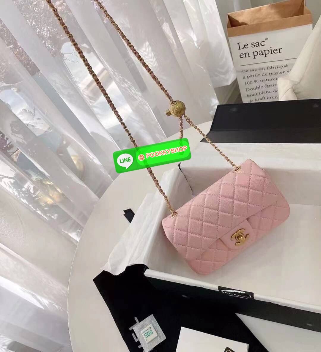 Chanel MINI FLAP BAG CAVIAR Leather GOlD tone hardware