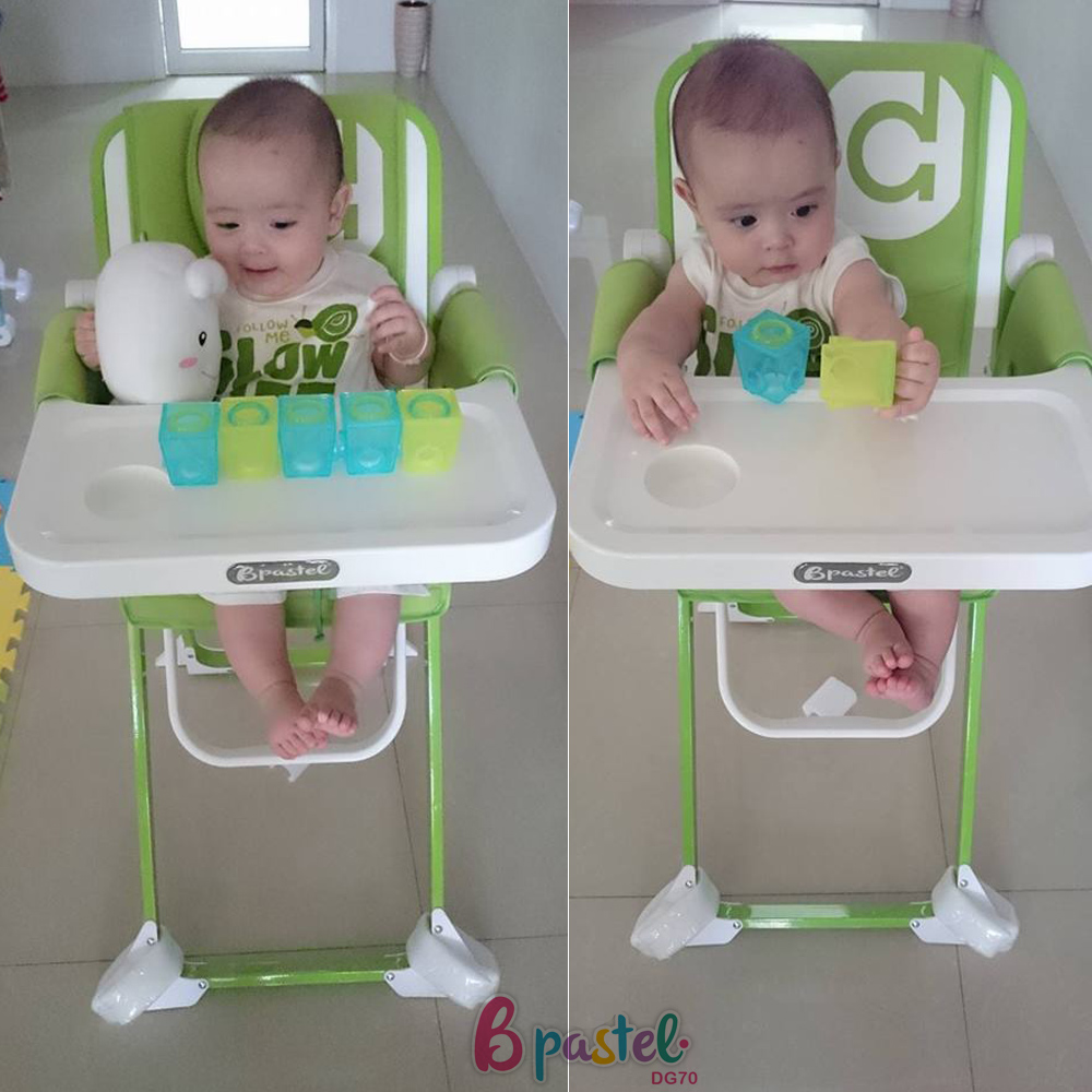 Bpastel DG70 เก้าอี้กินข้าวเด็กทรงสูงเเบบพกพา Oxford Fabric portable baby dining chair รับน้ำหนักได้ 70 kg