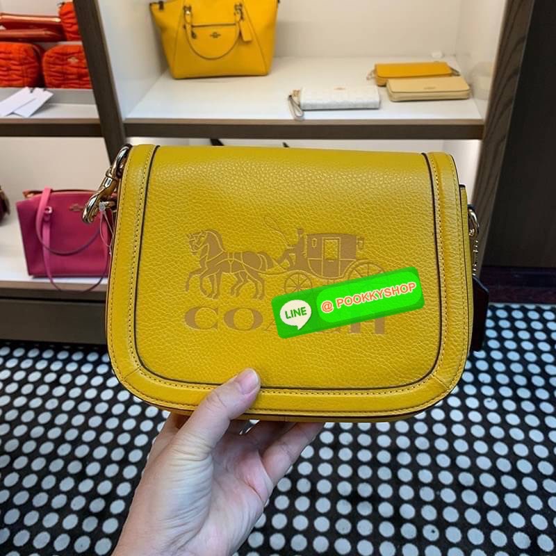 CoachSADDLE BAG WITH HORSE AND CARRIAGE (COACH C4058) หนังกรวดละเอียดภายในกระเป๋ามัลติฟังก์ชั่น กระดุมแม่เหล็ก ซับในผ้านอกกระเป๋าเปิด สายสะพายถอดได้ สายสะพายยาว 22" สำหรับสะพายไหล่หรือ crossbody